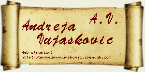 Andreja Vujašković vizit kartica
